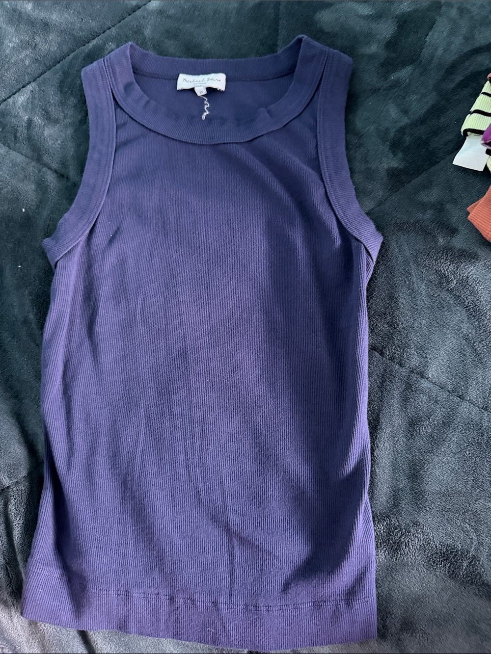 Michael Stars gina Ribbed Tank in nocturnal wore once like new condition